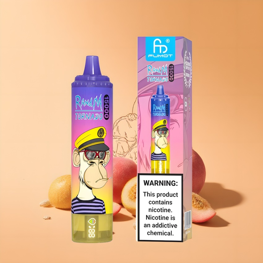 RandM Fumot Tornado 15000 Puffs Mesh magyar nagykereskedés Őszibarack-Kékáfonya