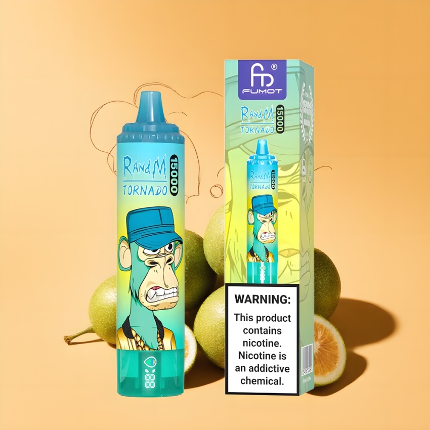 RandM Fumot Tornado 15000 Puffs magyar nagykereskedés 25ml Kiwi Passiógyümölcs Guava