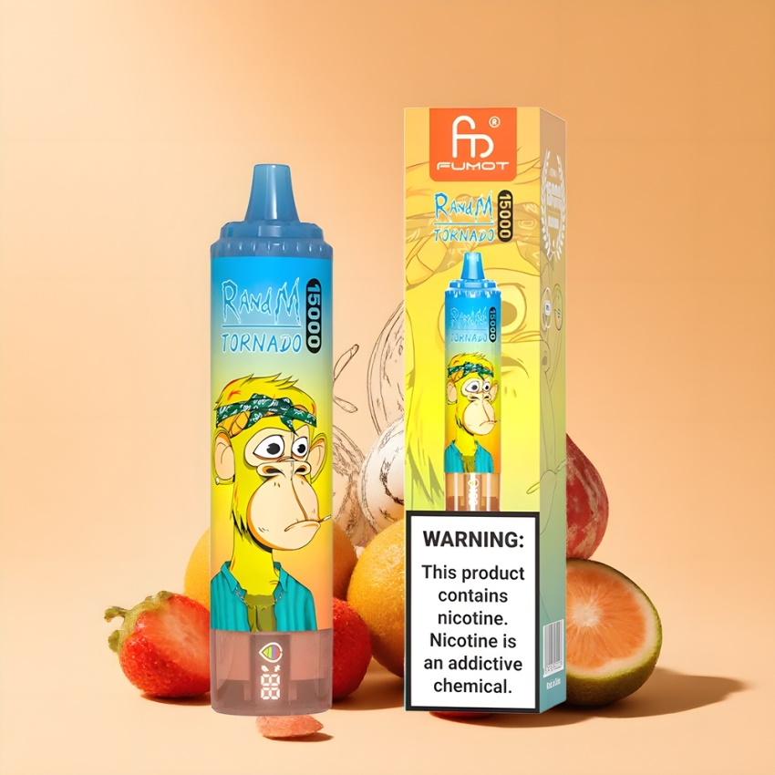 RandM Fumot Tornado 15000 Puffs magyar nagykereskedés Eper (25ml, Mesh Coil)