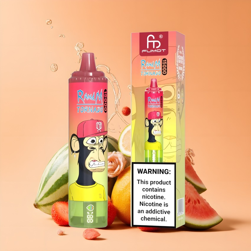 RandM Fumot Tornado 15000 Puffs magyar nagykereskedés eper görögdinnye limonádé Mesh Coil