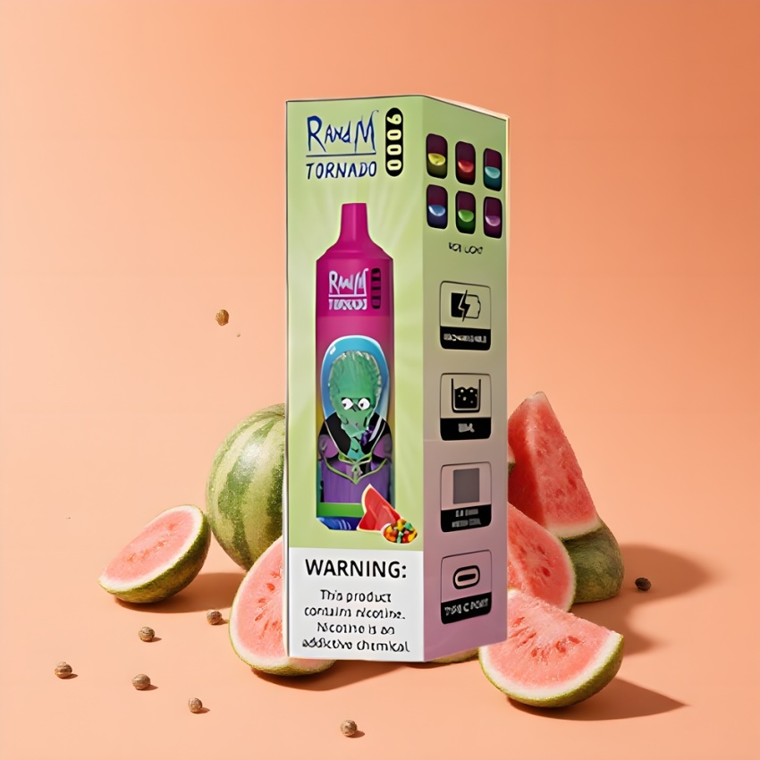 RandM Fumot Tornado 9000 Puffs Görbe Kép (RGB) Dinnye Buborékrágó magyar nagykereskedés