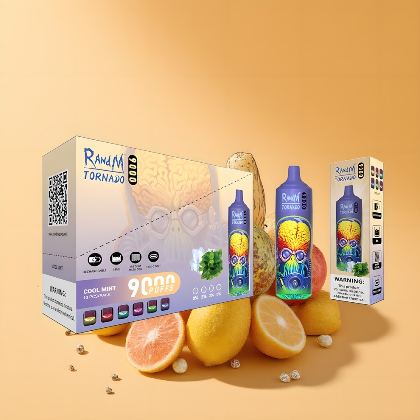 RandM Fumot Tornado 9000 Puffs magyar nagykereskedés Hűvös Mentol