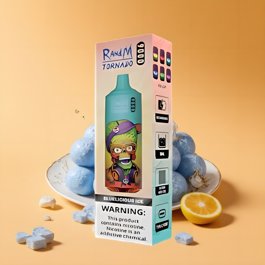RandM Fumot Tornado 9000 Puffs magyar nagykereskedés Kék Jég (Bluelcious)