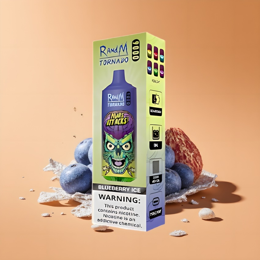 RandM Fumot Tornado 9000 Puffs magyar nagykereskedés Áfonya Jég