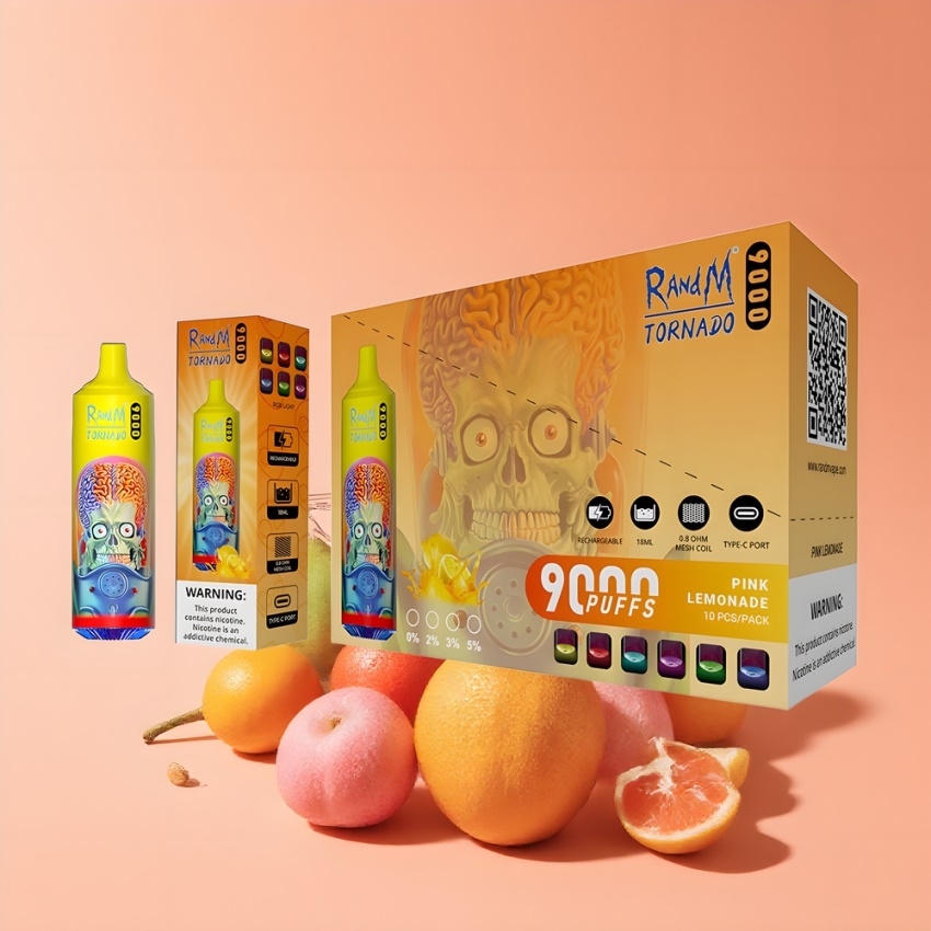RandM Fumot Tornado 9000 Pufi Mesh Coil magyar nagykereskedés Rózsaszín Limonádé