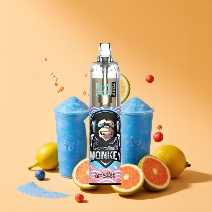 RandM Fumot Tornado 7000 Puffs RGB Light magyar nagykereskedés Kék Málna Limonádé