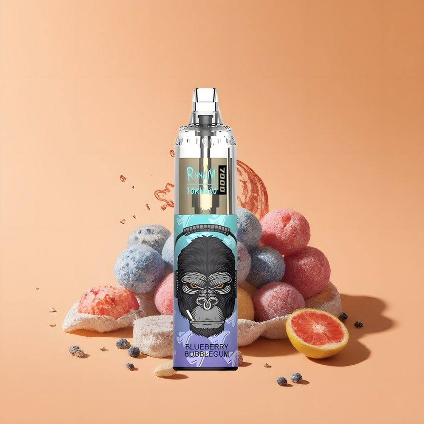RandM Fumot Tornado 7000 Puffs magyar nagykereskedés Kékáfonya Buborékrággal Mesh Coil