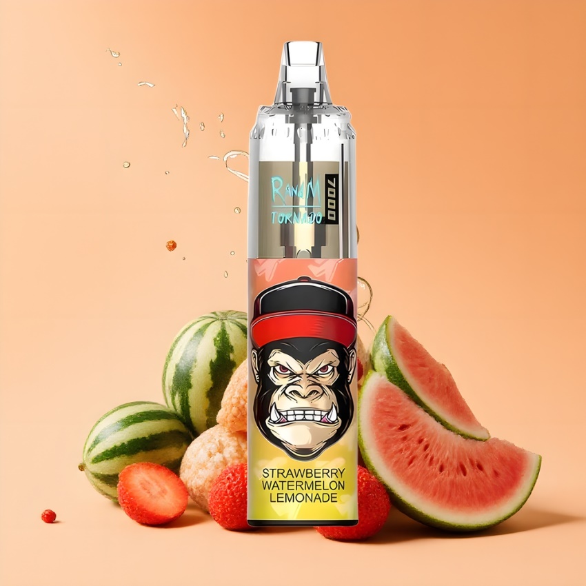 RandM Fumot Tornado 7000 Puffs magyar nagykereskedés Mesh Coil Eper Görögdinnye Limonádé