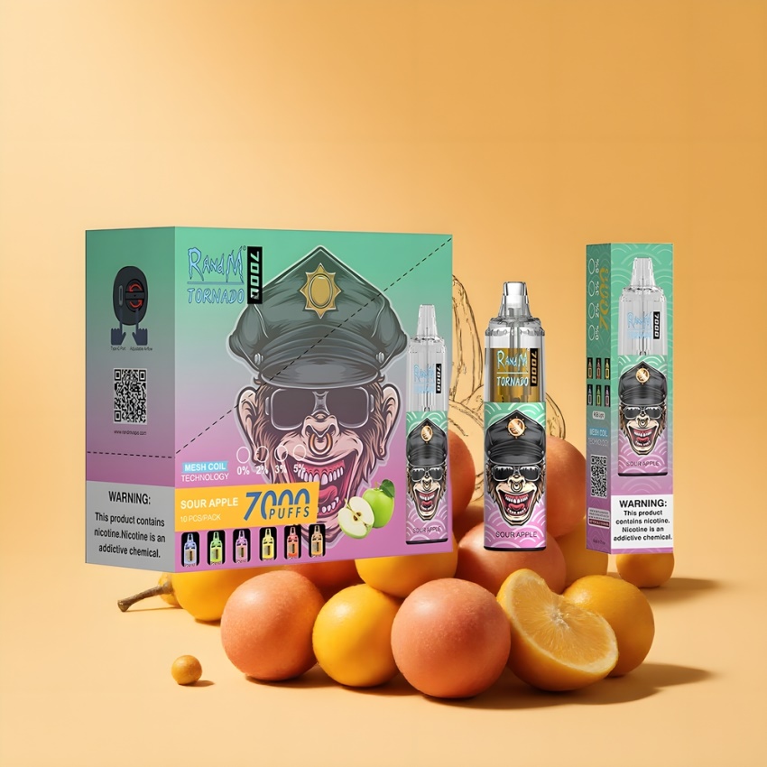 RandM Fumot Tornado 7000 Puffs magyar nagykereskedés Mesh Coil Sör Alma
