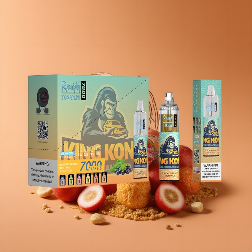 RandM Fumot Tornado 7000 Puffs magyar nagykereskedés Mesh Coil Áfonya Mentol