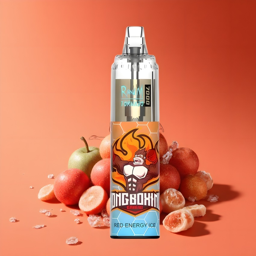 RandM Fumot Tornado 7000 Puffs magyar nagykereskedés RGB Fény Piros Energia Jég