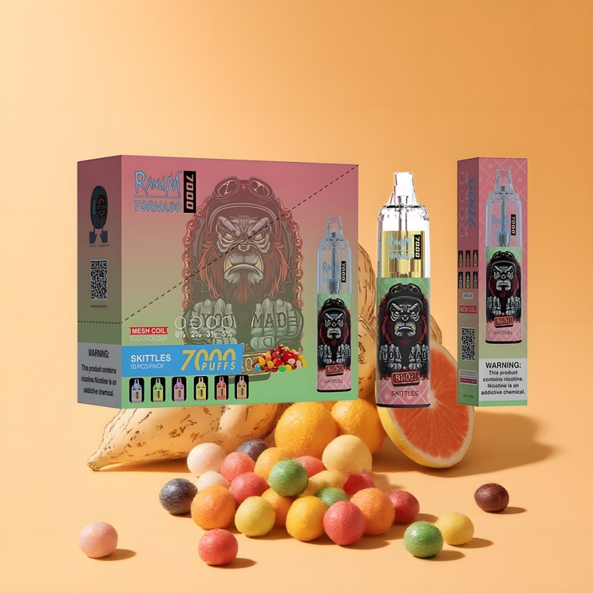 RandM Fumot Tornado 7000 Puffsos Mesh magyar nagykereskedés Skittlek