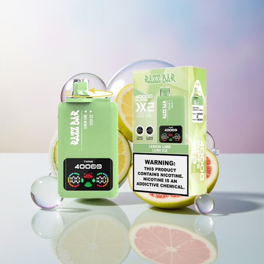 Razz Bar 40000 Puffs Teljesítménykijelző magyar nagykereskedés citrom-lime/friss menta