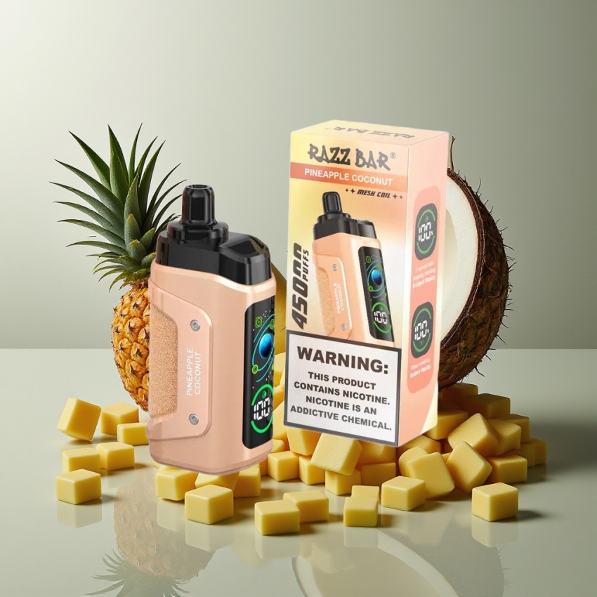Razz Bar 45000 Puffs Eldobható E-cigaretta Ananász-Kókusz – Magyar nagykereskedés