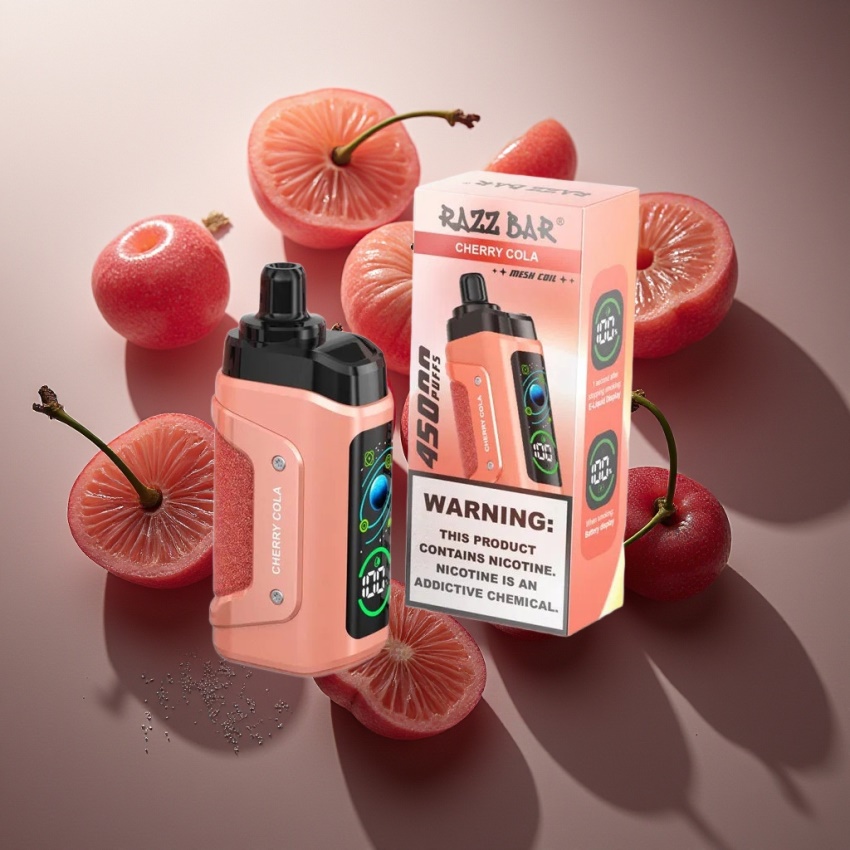 Razz Bar 45000 Puffs Eldobható E-cigaretta Cseresznye Kóla – Magyar Nagykereskedés