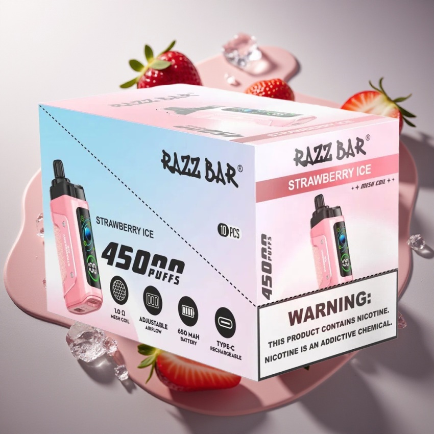 Razz Bar 45000 Puffs Eldobható E-cigaretta Eperjég – magyar nagykereskedés