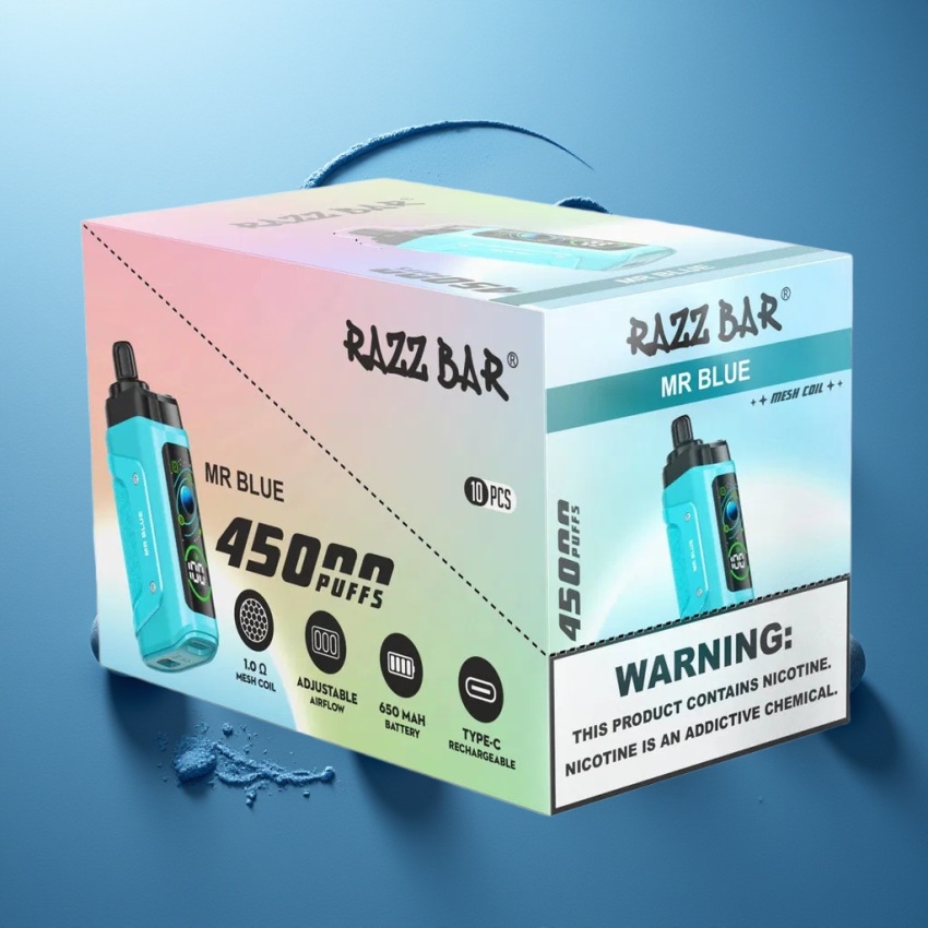 Razz Bar 45000 Puffs Eldobható E-cigaretta – Kék (Mr Blue) magyar nagykereskedés