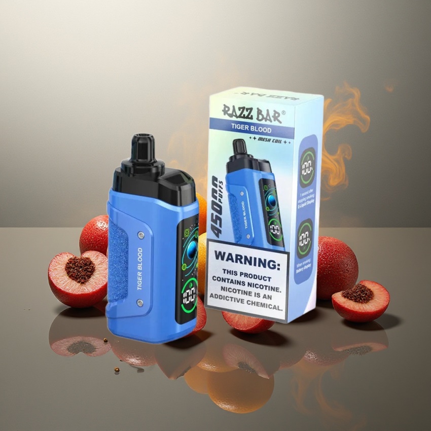 Razz Bar 45000 Puffs Eldobható E-cigaretta – Tigrisvér (magyar nagykereskedés)