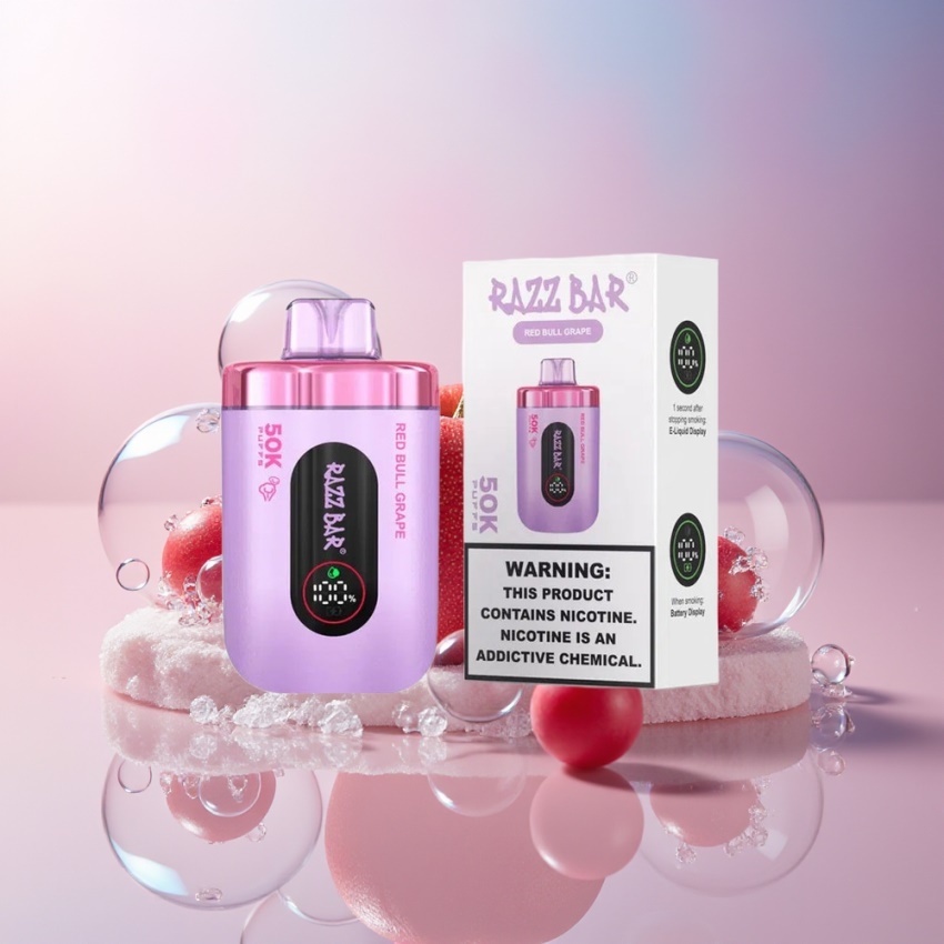 Razz Bar 50K Puff 1.0 Ohm Mesh magyar nagykereskedés Vörös Bika Szőlő