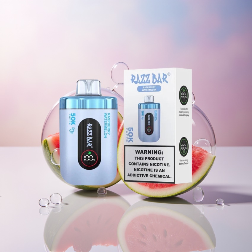 Razz Bar 50K Puff magyar nagykereskedés Málna Görögdinnye 1.0 Ohm Mesh