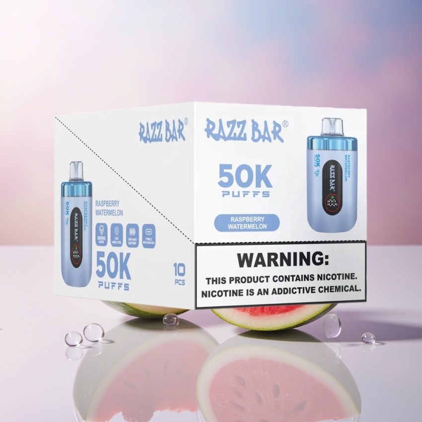 Razz Bar 50K Puff magyar nagykereskedés Málna Görögdinnye 1.0 Ohm Mesh