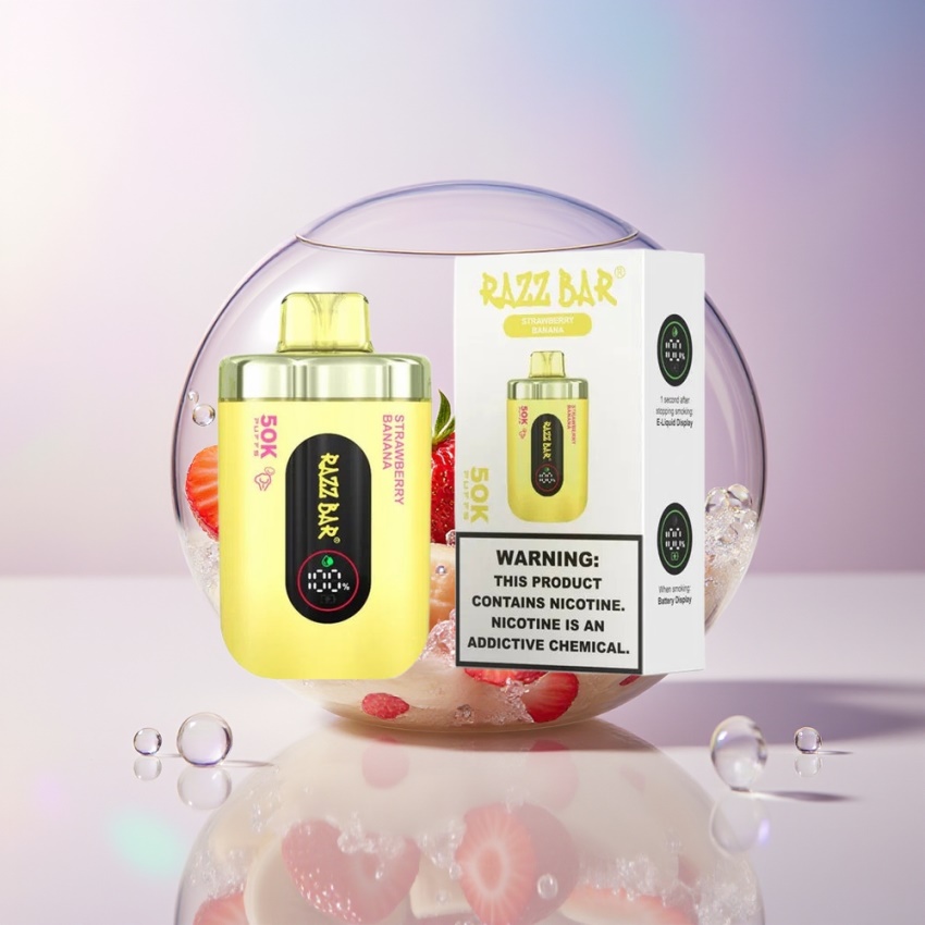 Razz Bar 50K Puffs 1.0 Ohm Mesh magyar nagykereskedés Eper-Banán