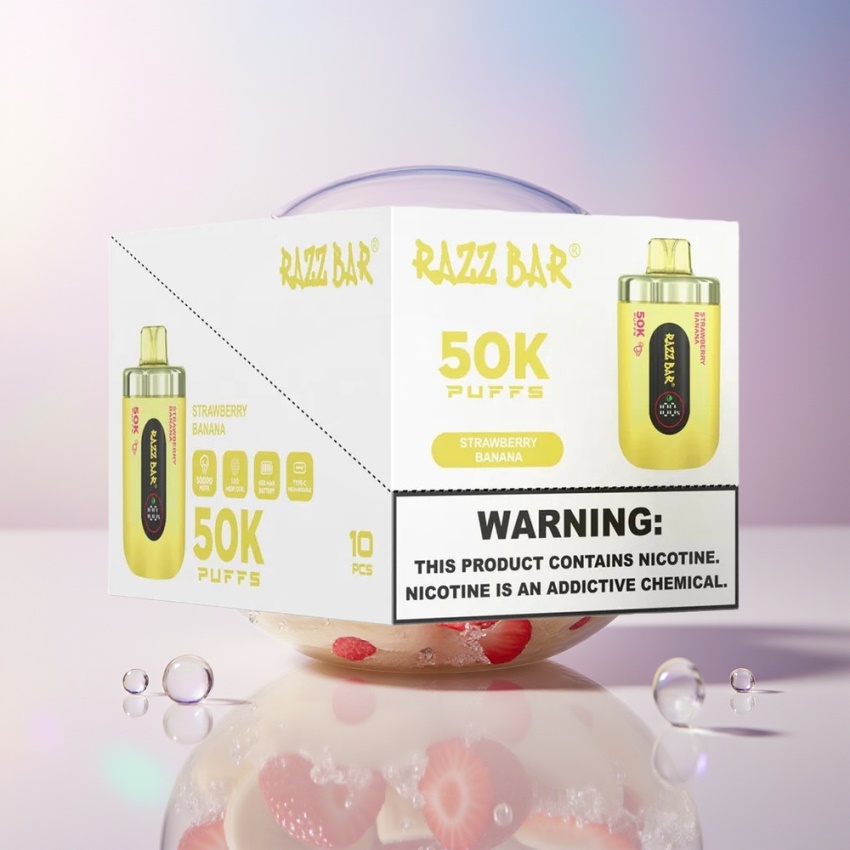 Razz Bar 50K Puffs 1.0 Ohm Mesh magyar nagykereskedés Eper-Banán