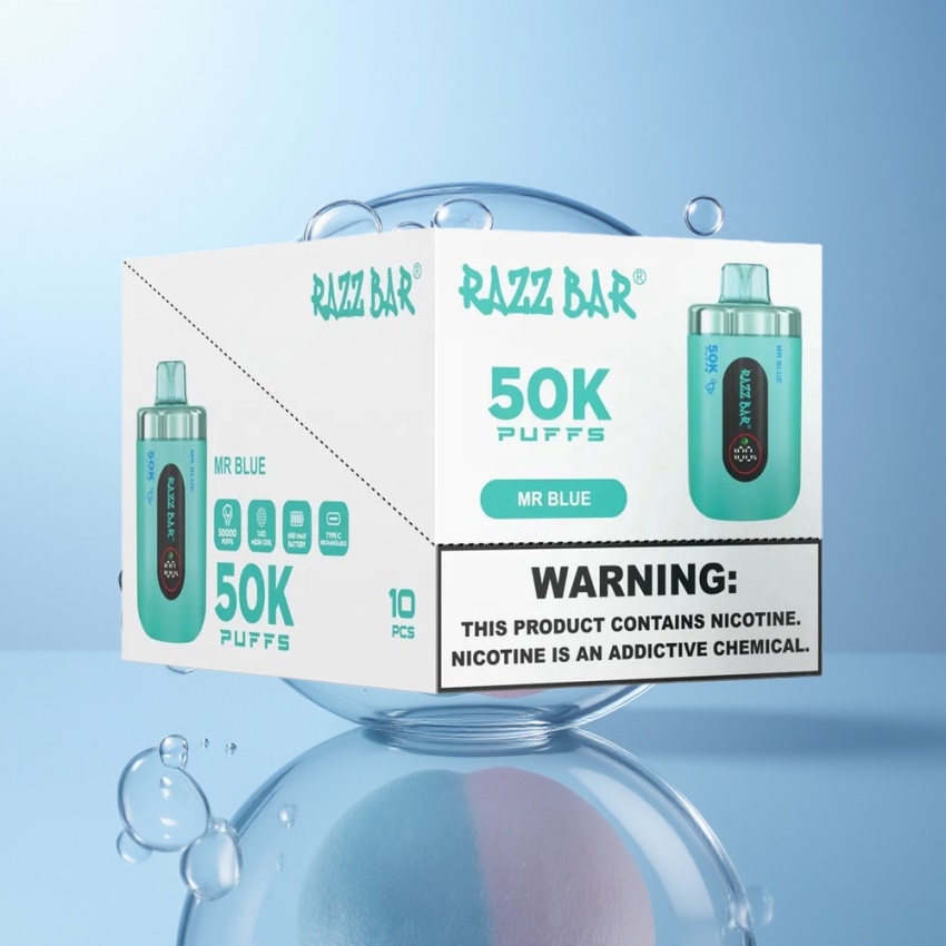 Razz Bar 50K Puffs 1.0 Ohm magyar nagykereskedés Kék Eldobható Vape