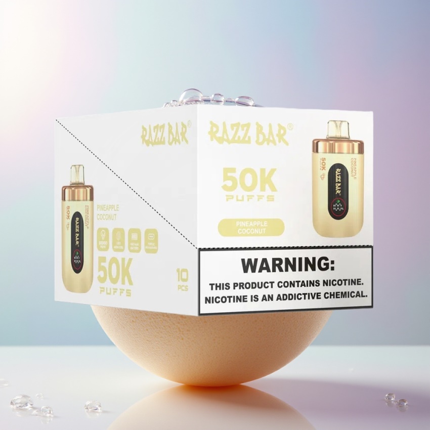 Razz Bar 50K Puffs Ananász-Kókusz magyar nagykereskedés 1.0 Ohm Mesh