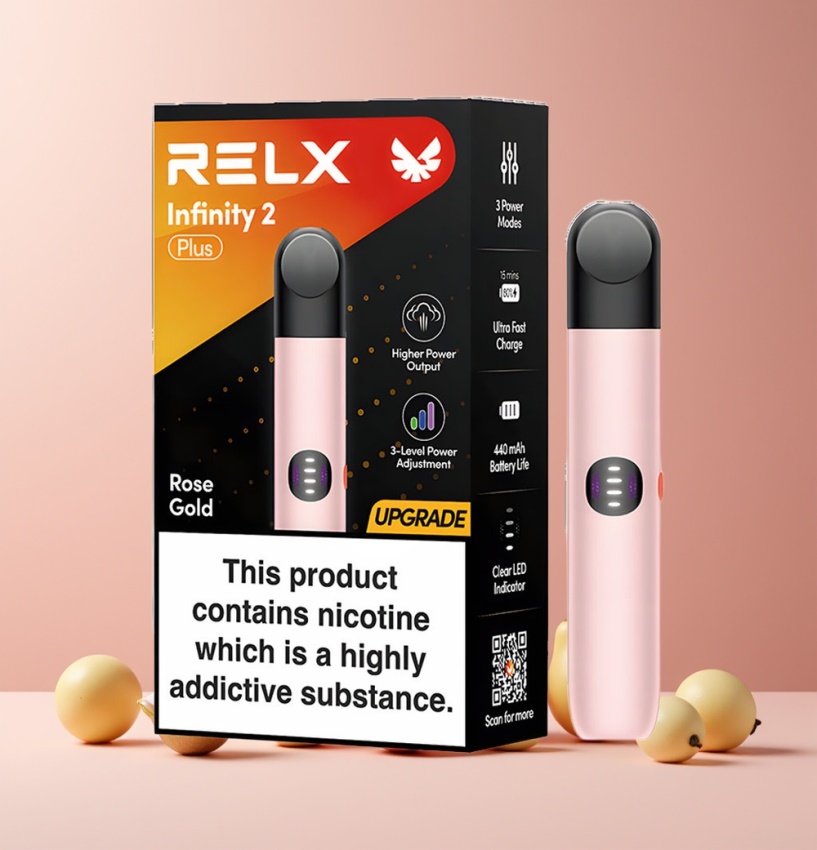 RELX Infinity 2 Plus 600 puffs 10W magyar nagykereskedés Rózsaszín Arany