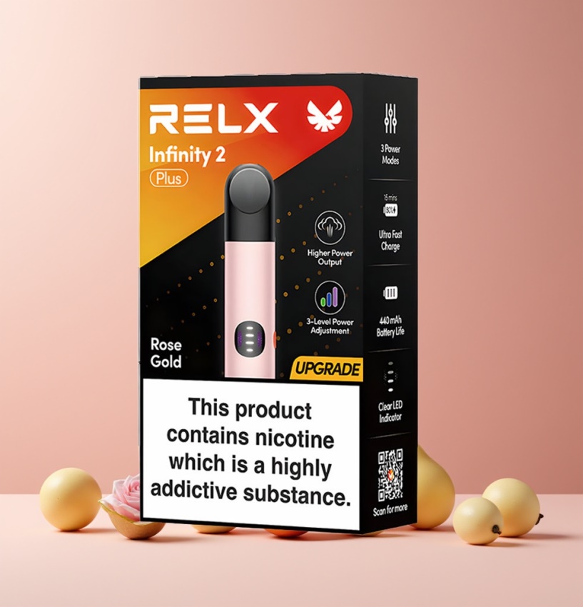 RELX Infinity 2 Plus 600 puffs 10W magyar nagykereskedés Rózsaszín Arany