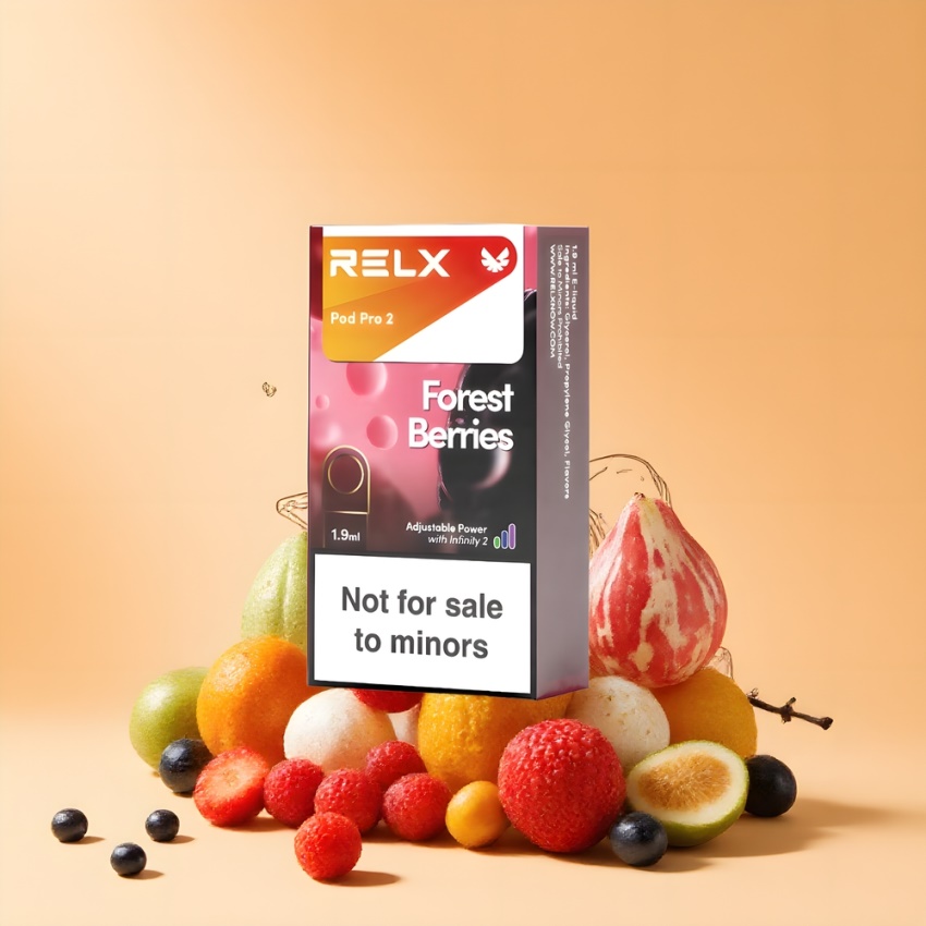 Relx Pod Pro 2 – 600 Puffs / 5% nikotin / 1,9ml – Erdei bogyók (magyar nagykereskedés) Boost Mode (8W)