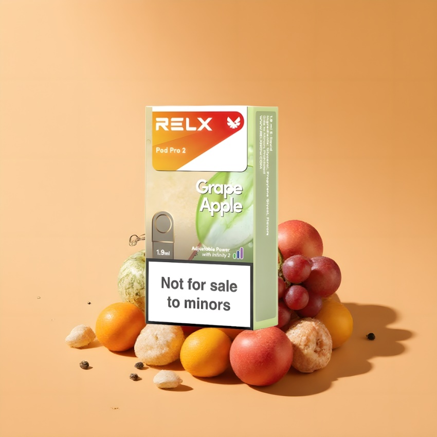 Relx Pod Pro 2 Vape 600 Puffs 5% Nikotin 1.9ml Szőlő-Alma magyar nagykereskedés