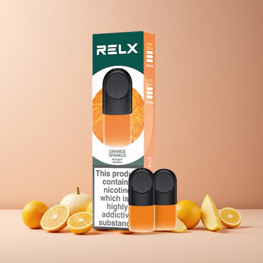 RELX Pod Pro Magyar Nagykereskedés Narancs Szikra – 1.8% Nikotin, Gazdag Gőz