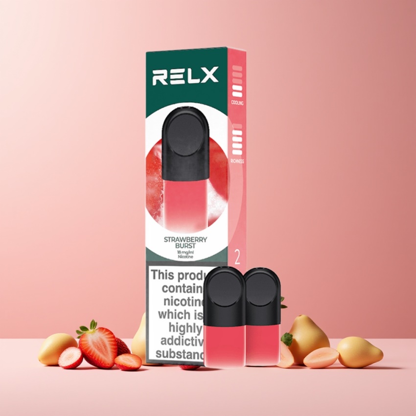 RELX Pod Pro magyar nagykereskedés Gyümölcs-Eper Robbanás (1.8% nikotin, 1.9 ml)