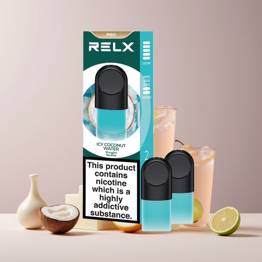 RELX Pod Pro magyar nagykereskedés Jéghideg Kókuszvíz – Kiváló Íz & Sima