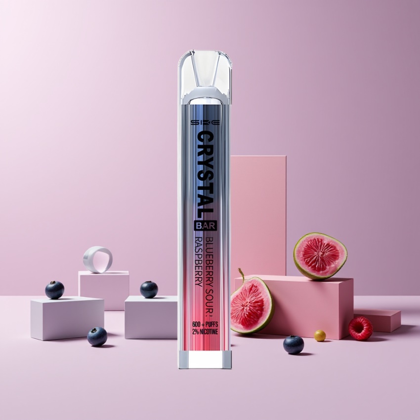 SKE Crystal BAR 600 (2% Nikotin) – Magyar Nagykereskedés – Eper-Málna Íz