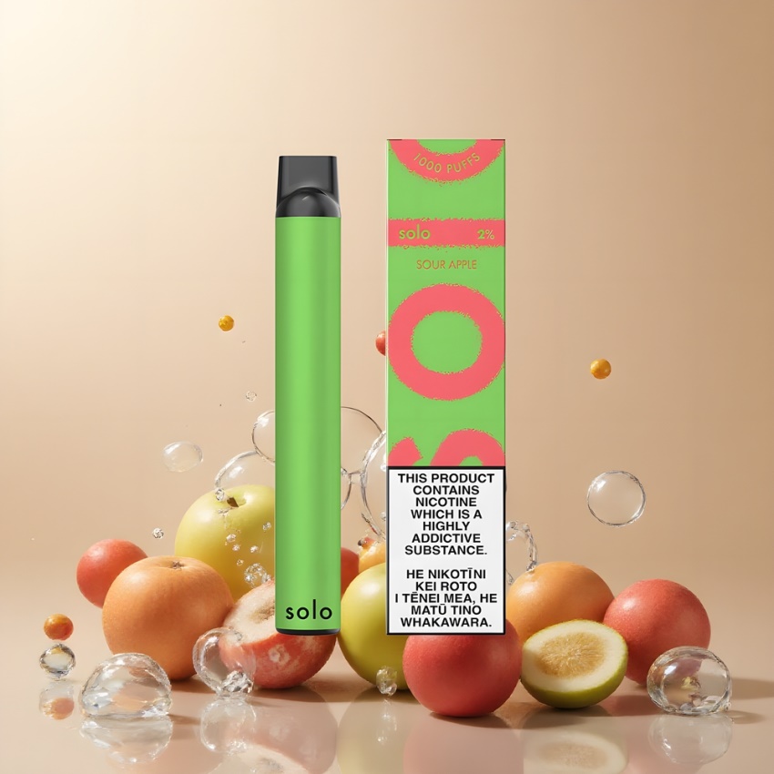 Solo 1000 Puffs Mesh Disposable Vape Savanyú Alma – magyar nagykereskedés