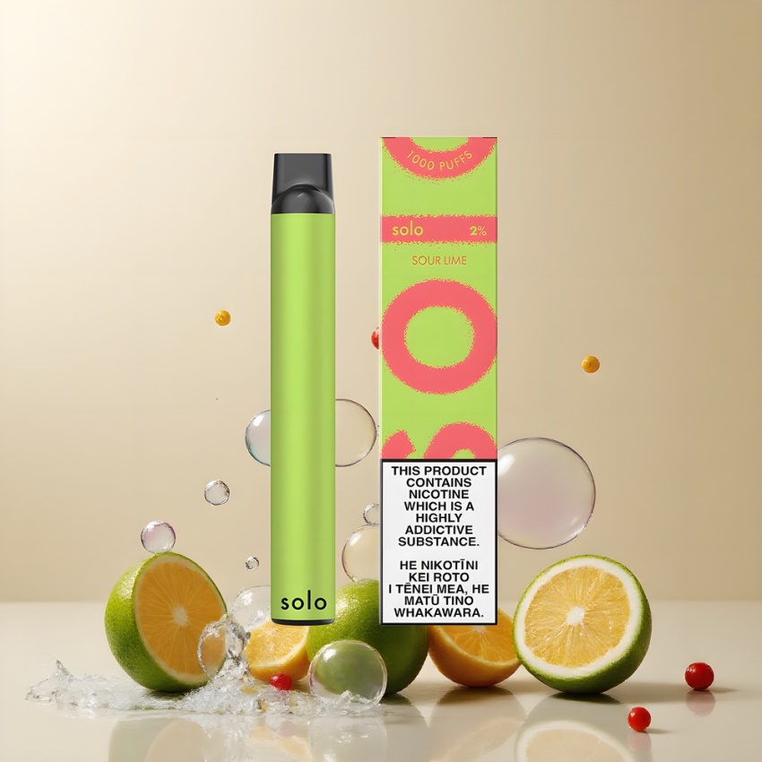 Solo 1000 Puffs Mesh Disposable Vape Savanyú Lime magyar nagykereskedés