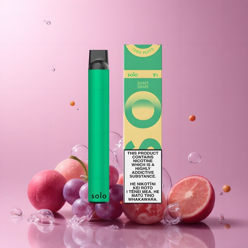 Solo 1000 Puffs Mesh Disposable Vape Édes Szőlő magyar nagykereskedés