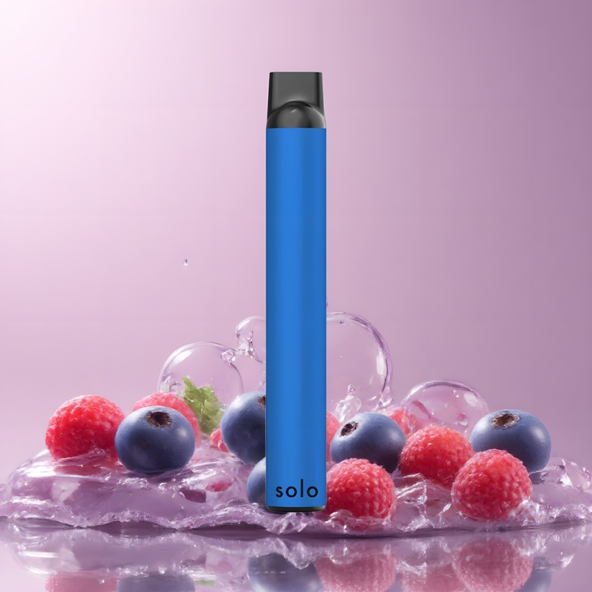 Solo 1000 Puffs Mesh Disposable Vape Áfonya Málna magyar nagykereskedés