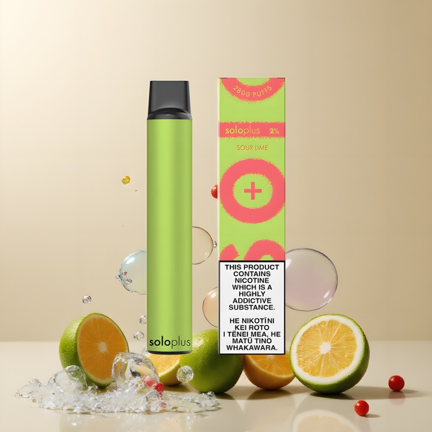 Solo Plus 2800 Puffs Mesh Coil Disposable Vape Savanyú Limes magyar nagykereskedés