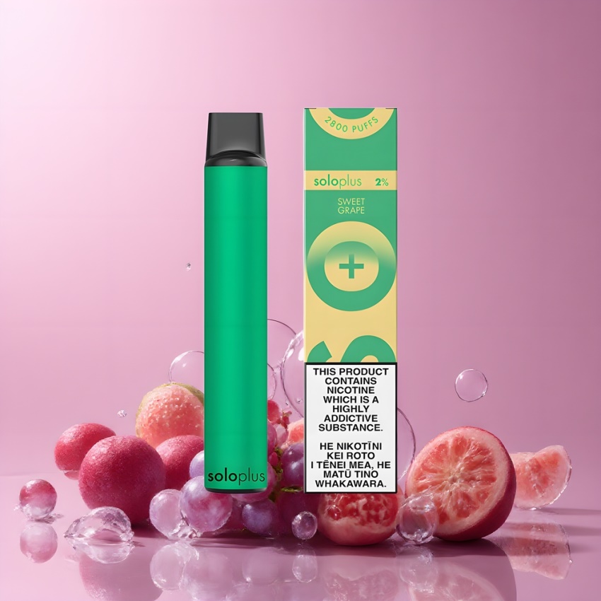 Solo Plus 2800 Puffs Mesh Coil Disposable Vape Édes Szőlő magyar nagykereskedés