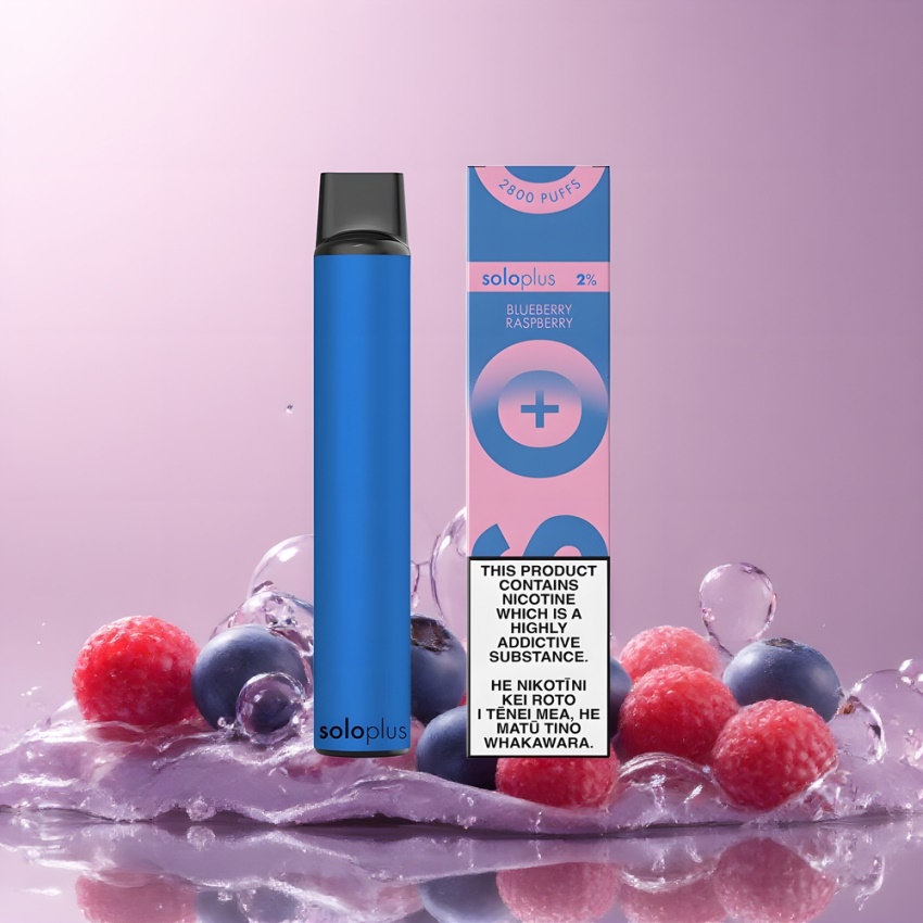 Solo Plus 2800 Puffs Mesh Coil E-liquides 6.5ml magyar nagykereskedés Áfonya Málna