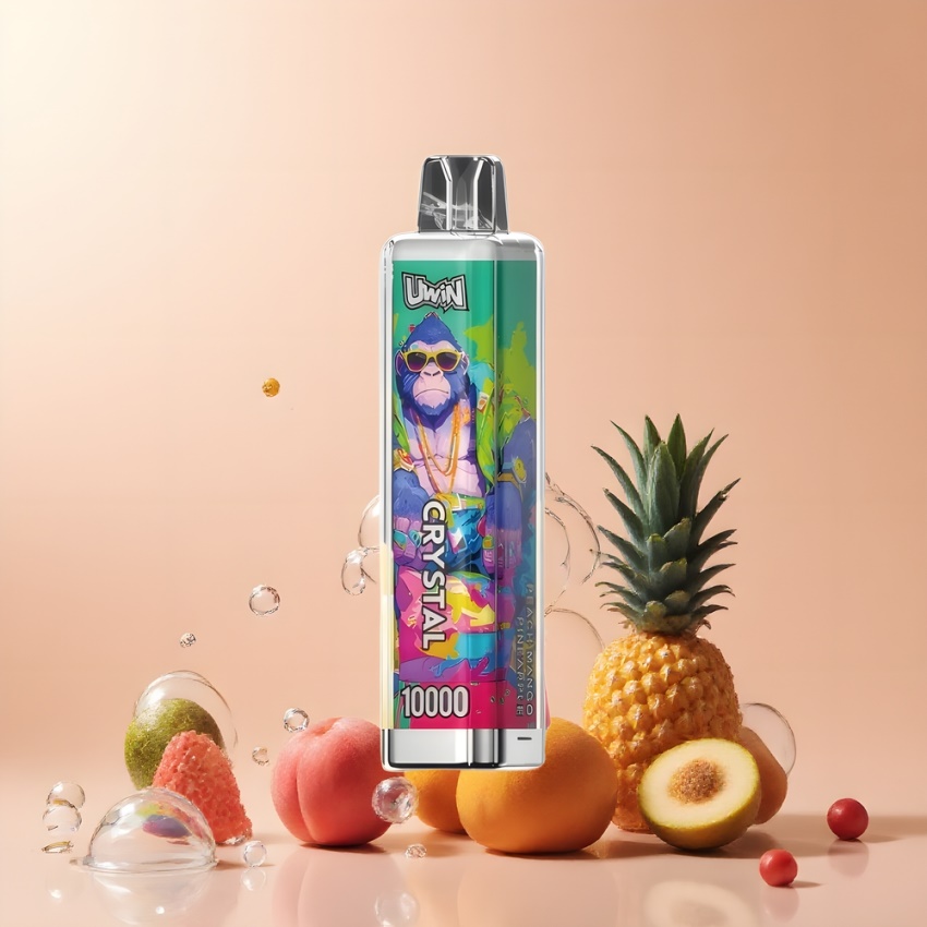 Uwin Crystal 10000 Puffs RGB Barátságos őszibarack-mangó-ananász magyar nagykereskedés