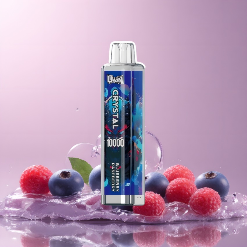 Uwin Crystal 10000 Puffs RGB Disposable Vape Áfonya Málna – magyar nagykereskedés