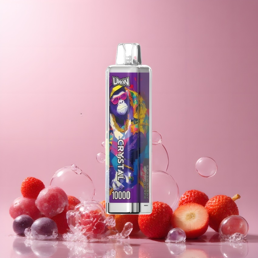 Uwin Crystal 10000 Puffs RGB E-Liquid – Eper Szőlő (magyar nagykereskedés)