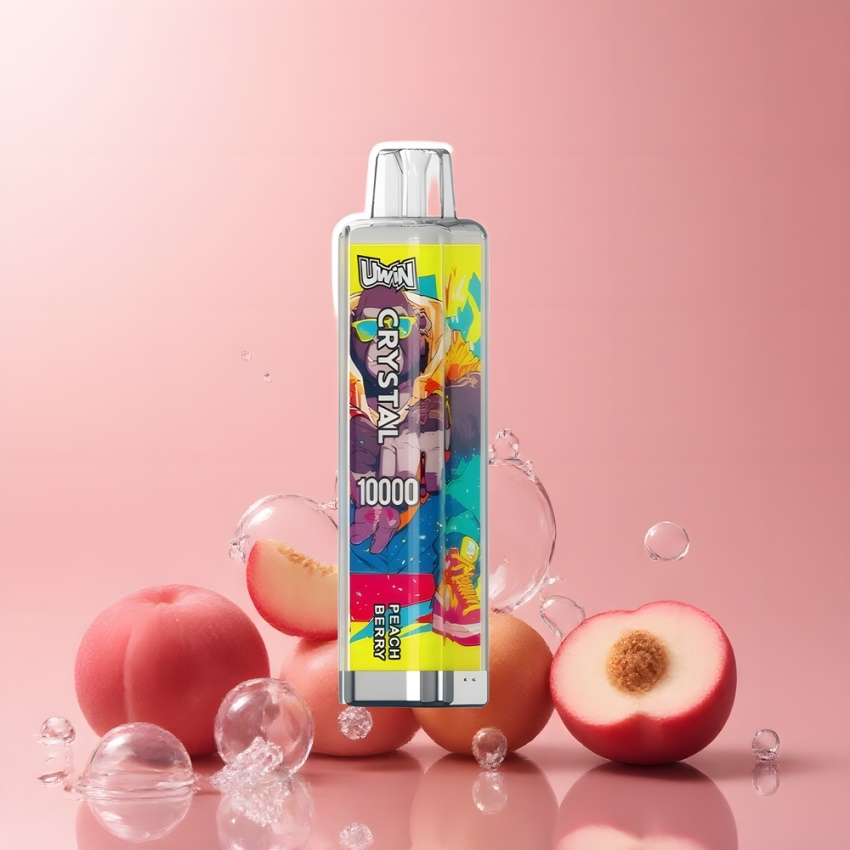 Uwin Crystal 10000 Puffs RGB Magyar Nagykereskedés Őszibarack-Bogyó