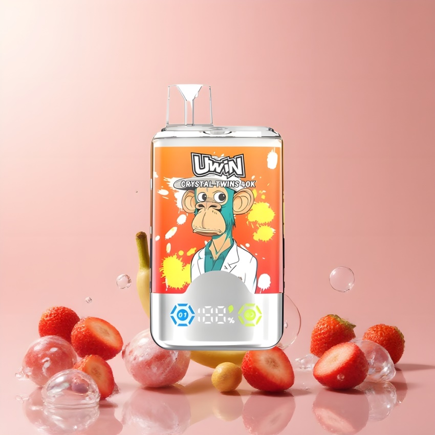 Uwin Crystal Twins 40000 Puffs Eper-Banán Szerető, 32ml magyar nagykereskedés