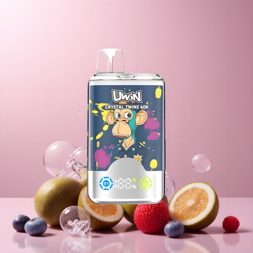 Uwin Crystal Twins 40000 Puffs magyar nagykereskedés Kettős Íz Sárkánygyümölcs Eper